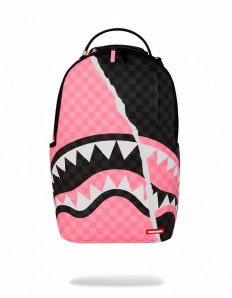 לצפייה במוצר Sprayground Pink Shark Mouth Backpack – תיק גב אופנתי ורוד ושחור